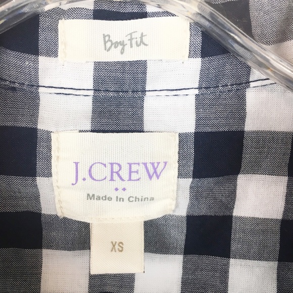 J. Crew Gingham Classic Button-Down Shirt Boy Fit - Picture 3 of 4